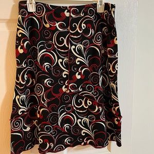 GUC Parallel- Red, Black and White Design Polyester Skirt